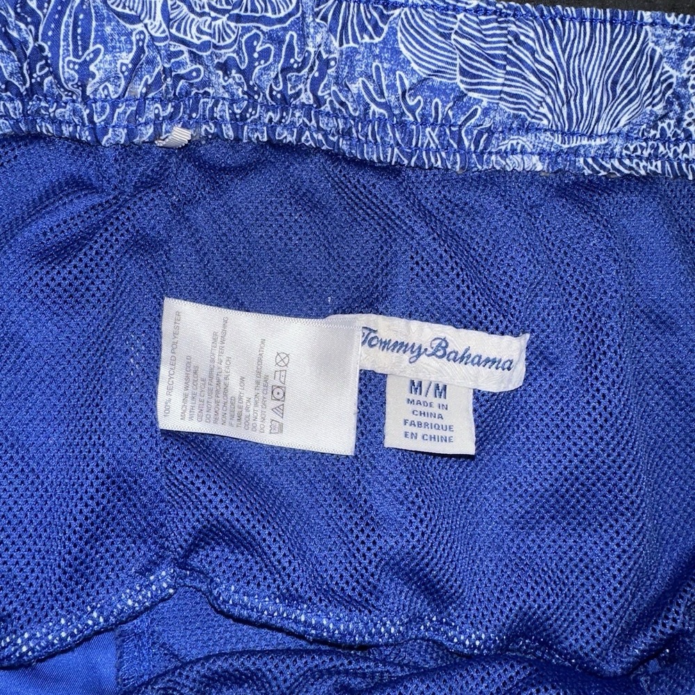Tommy Bahama Blue Swim Trunks Mens Medium Mesh Lined Beach Shorts - Picture 5 of 6